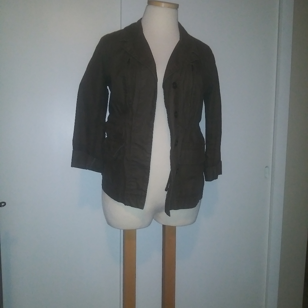 Olive drawstring jacket